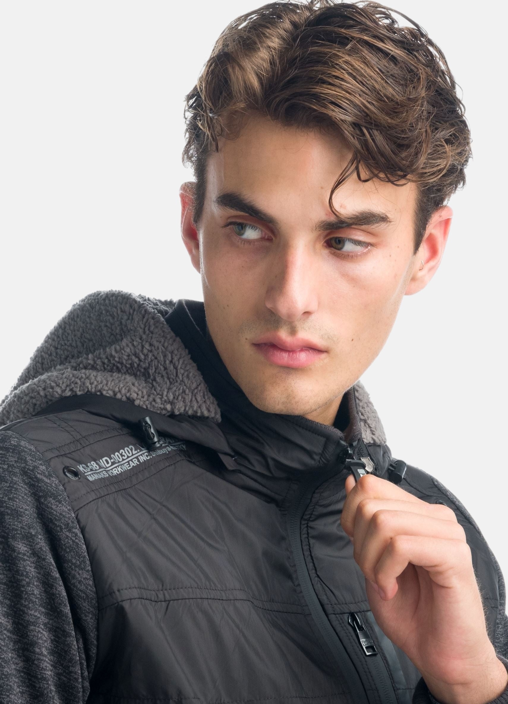 Chaqueta manga larga combinada