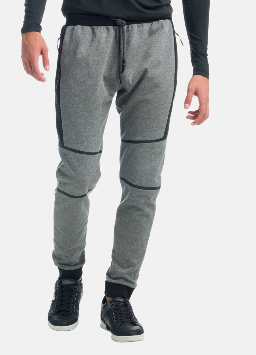 Contrast rubberized jogger long sports pants
