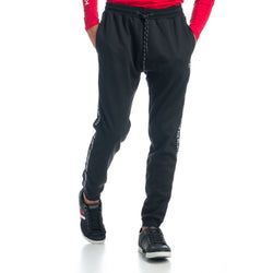 Pantalon jogger homme noir logo ruban peluche - Koroshi 1921PT95