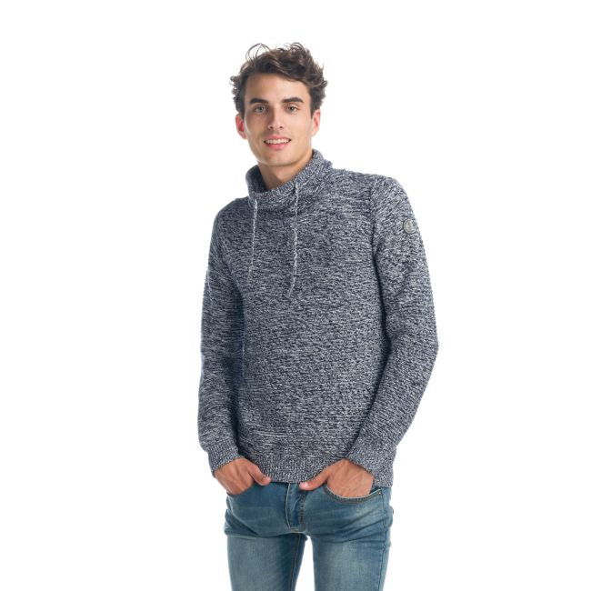 Pull col montant effet chiné