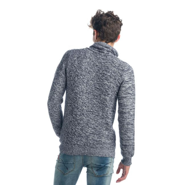 Maglia a collo alto effetto screziato