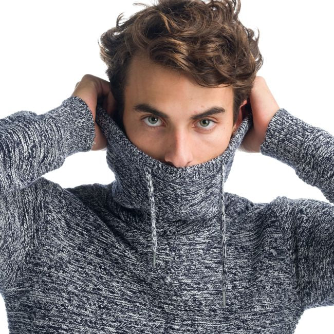 Maglia a collo alto effetto screziato