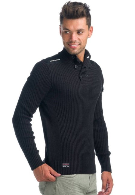 Pull en maille côtelée à manches longues