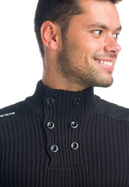 Pull en maille côtelée à manches longues