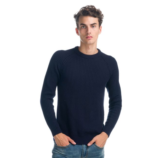 Pull homme en maille côtelée fantaisie