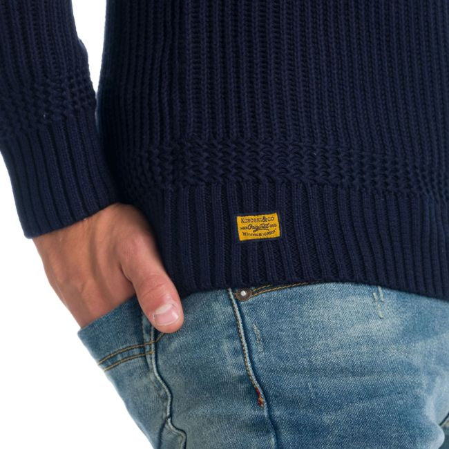 Maglia a coste e fantasia