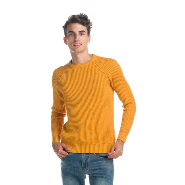 Pull homme en maille côtelée fantaisie