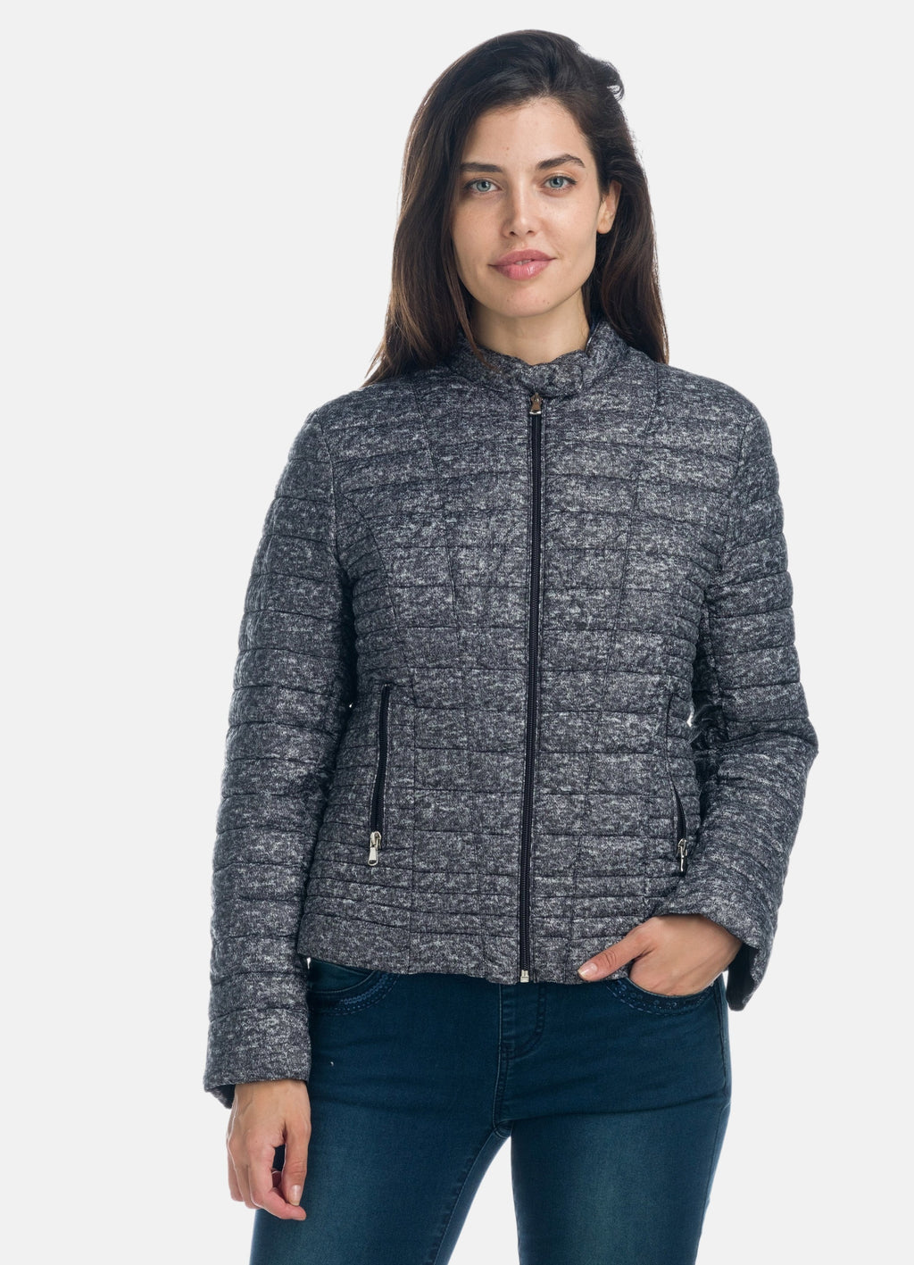 Doudoune effet marbré