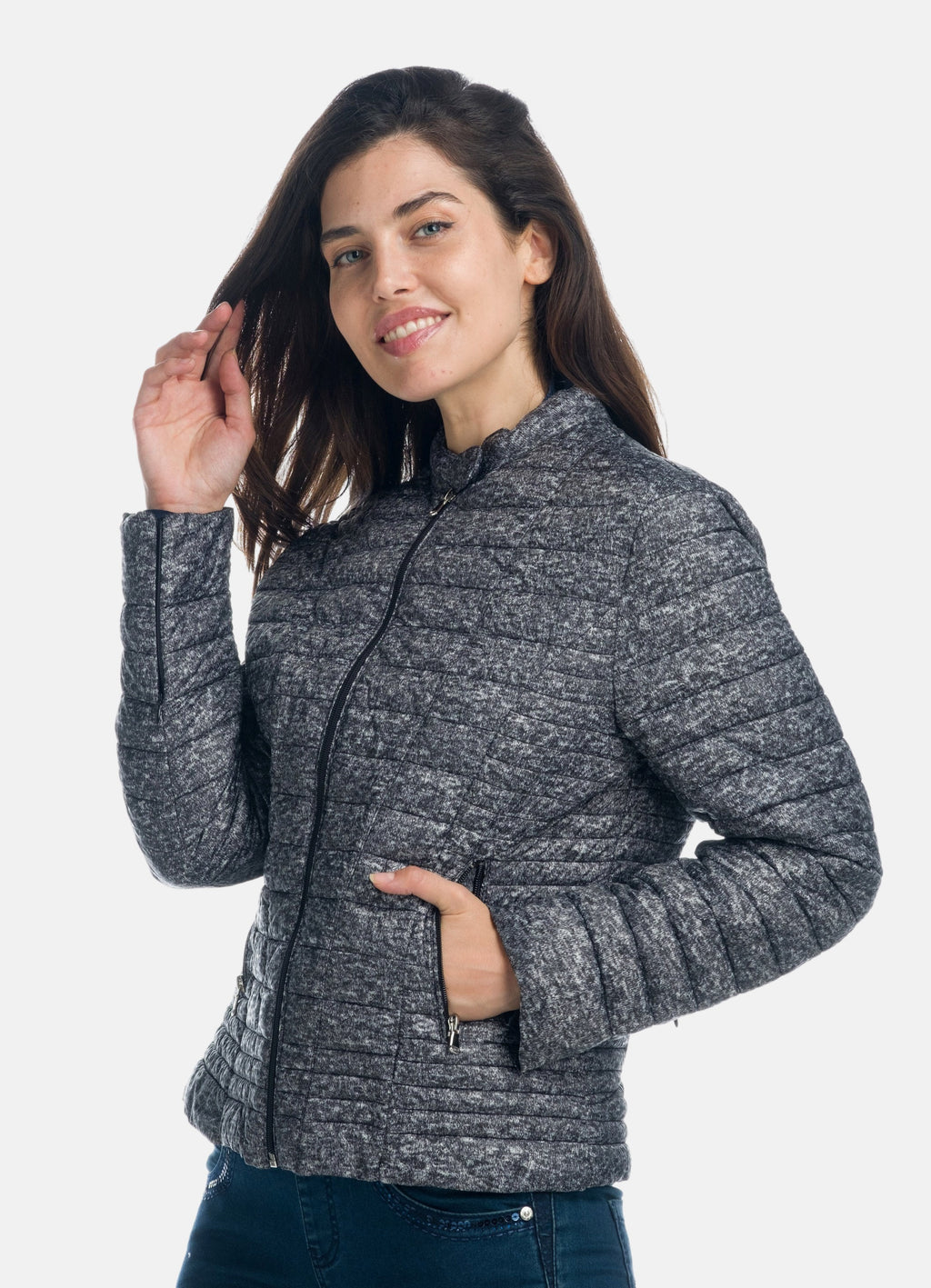 Doudoune effet marbré