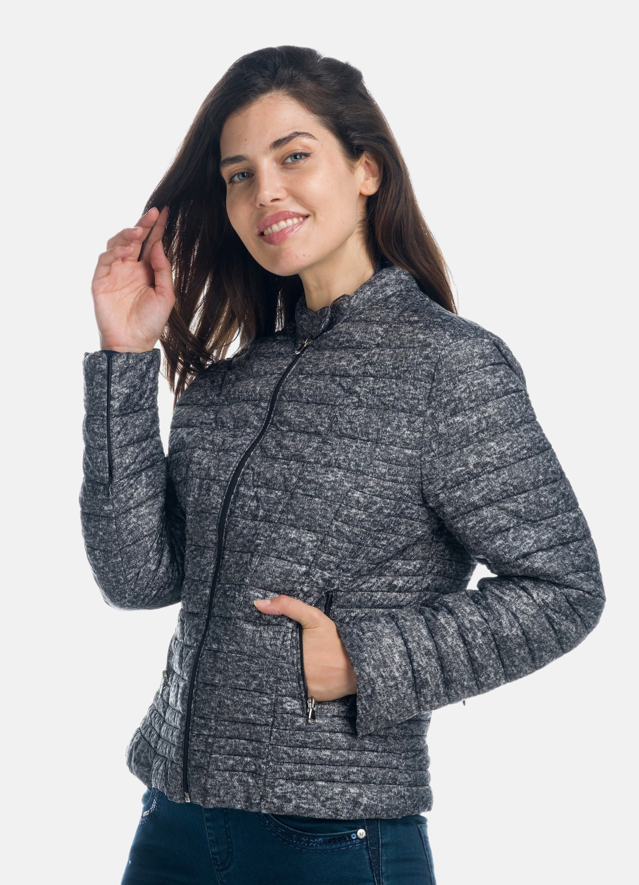 Doudoune effet marbré