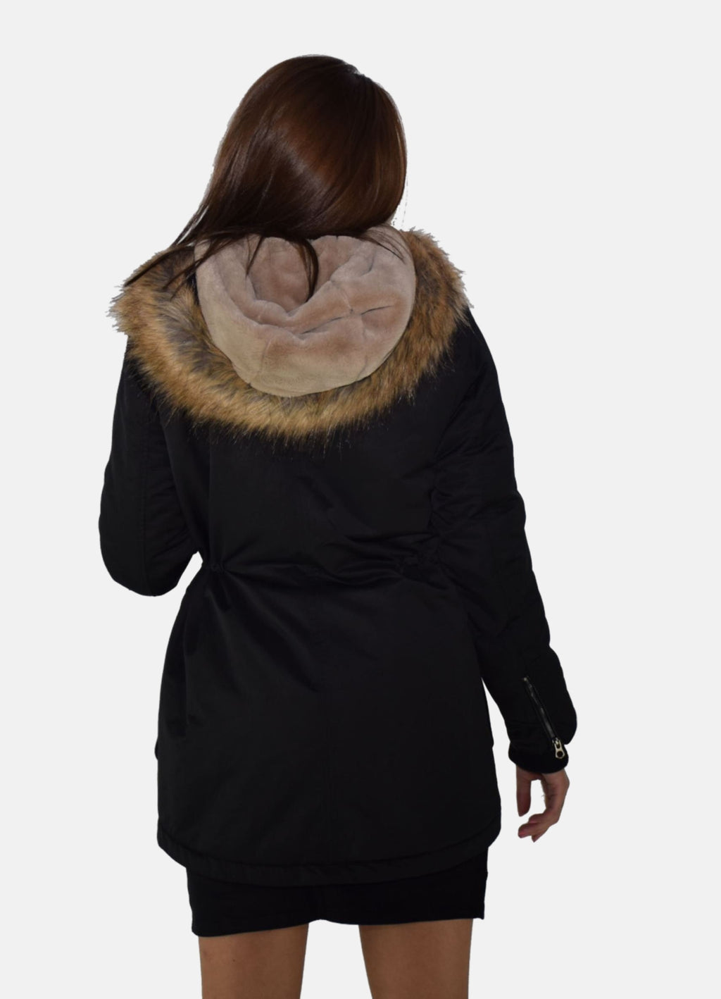 Jacket with fur hood