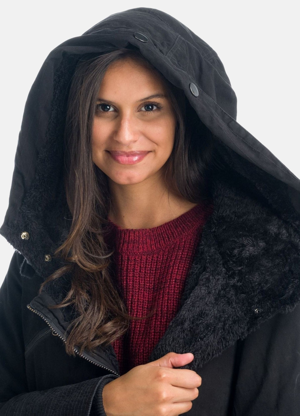 Cazadora cuello con capucha mujer