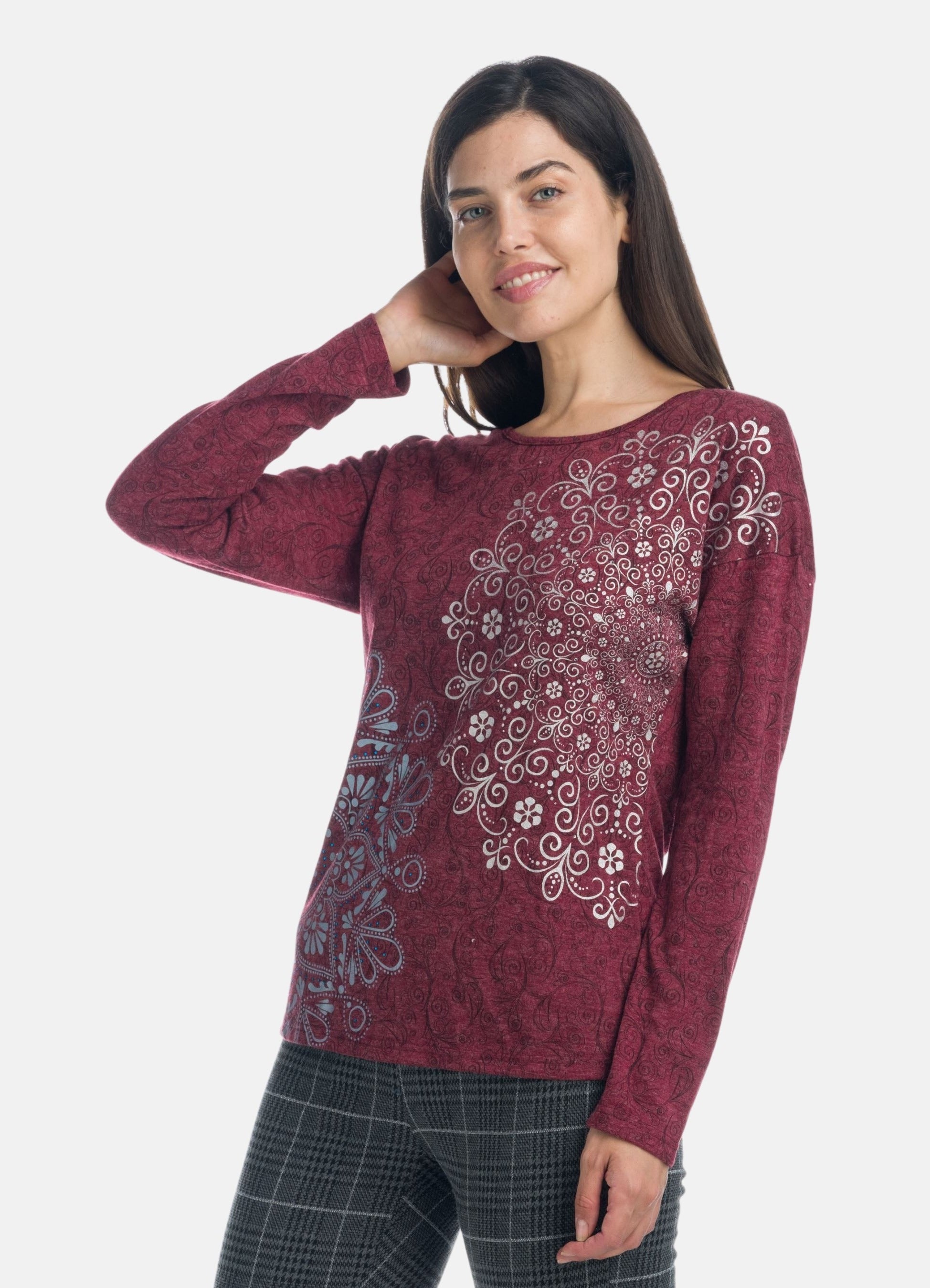 Camiseta manga larga  foil y brillantes