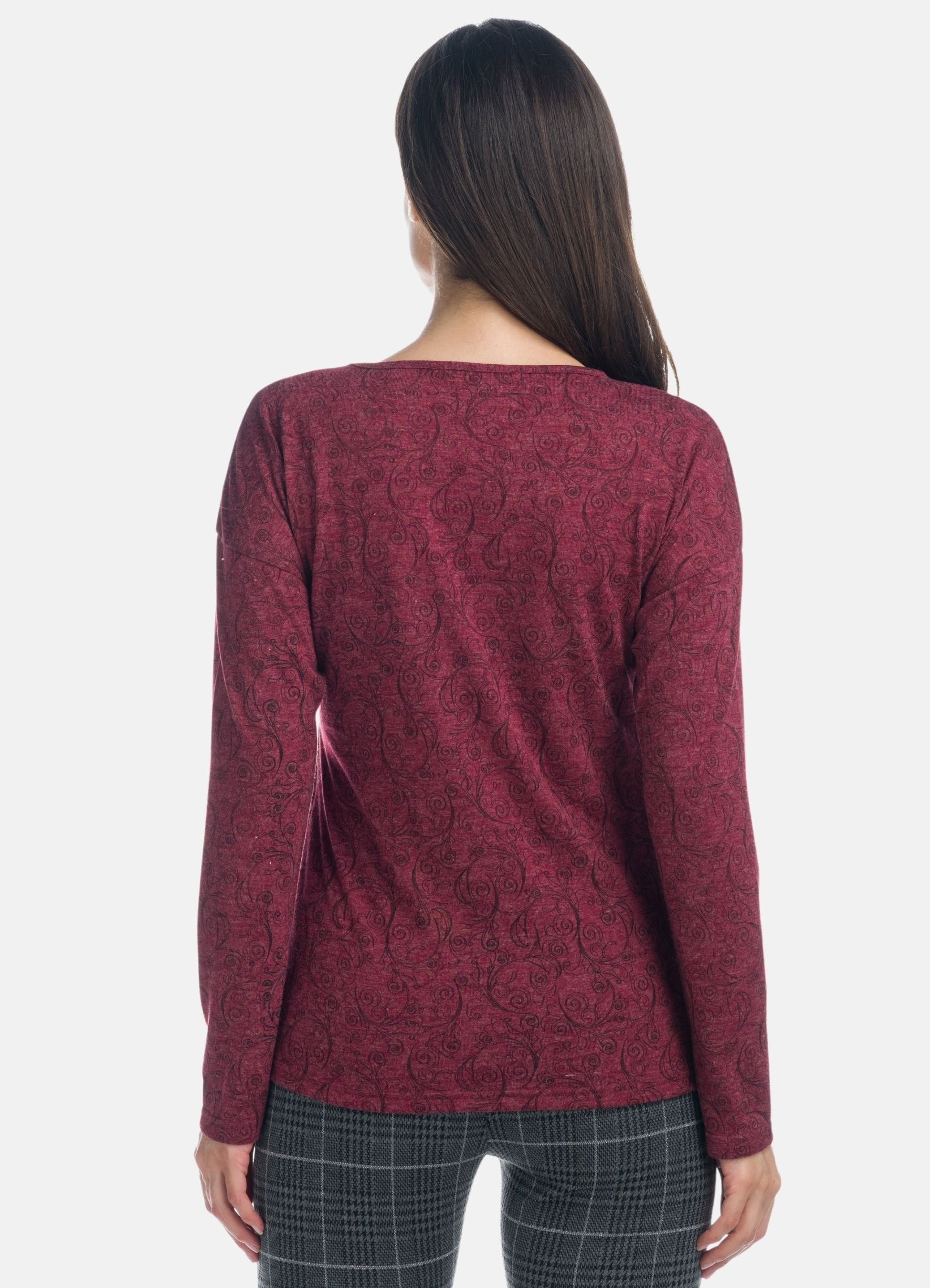 Foil and shiny long sleeve t-shirt