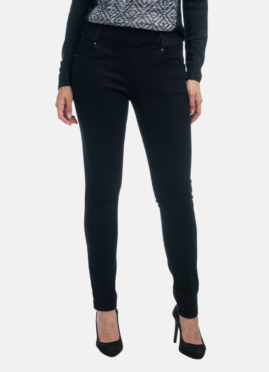 Women's flock printed long straight trousers