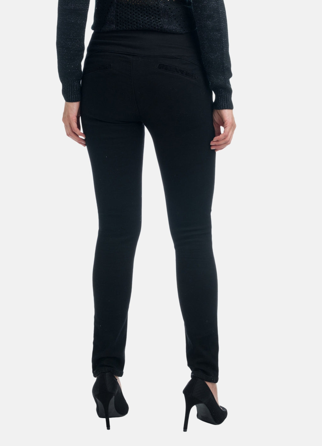 Women's flock printed long straight trousers