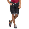 Denim Bermuda shorts with cut detail for Men