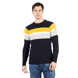 Jersei de punt canalé amb ratlles a contrast home navy - Koroshi 2011TR11