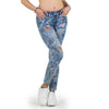 Slim fit women's long pants with floral print | Current Fashion