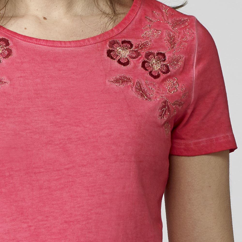Women's lurex embroidered top