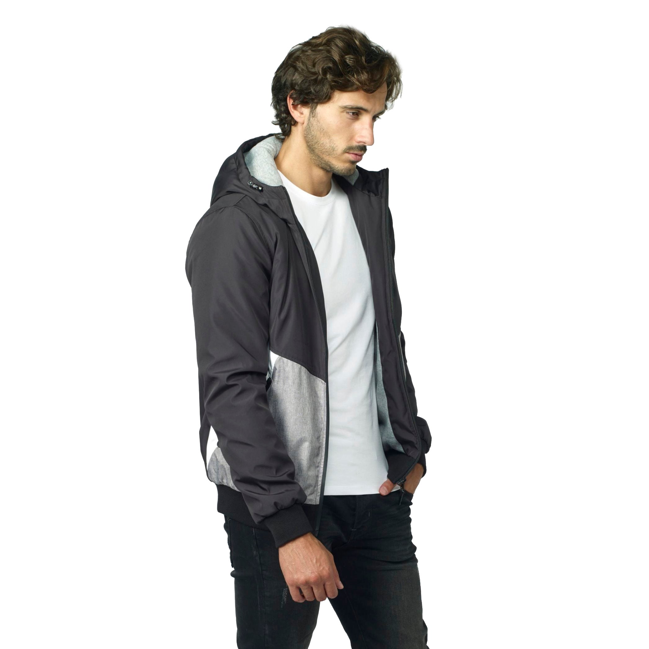 Lightweight padded jacket with hood