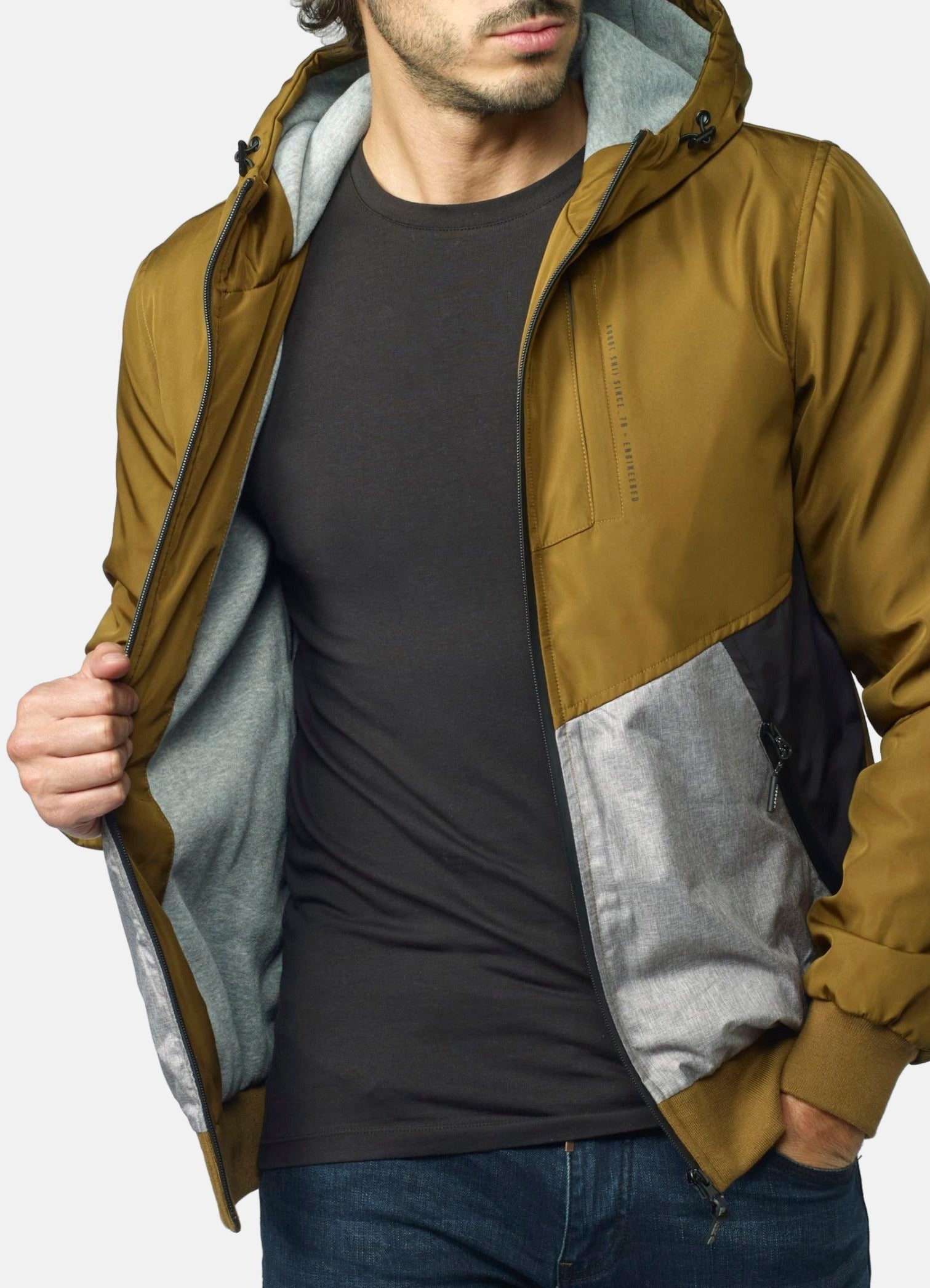 Lightweight padded jacket with hood