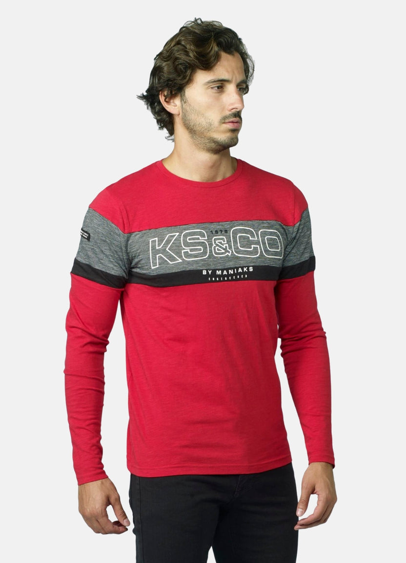 Contrast cut T-shirt