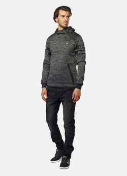 Sudadera con capucha efecto jaspeado hombre negro - Koroshi 2021SU00
