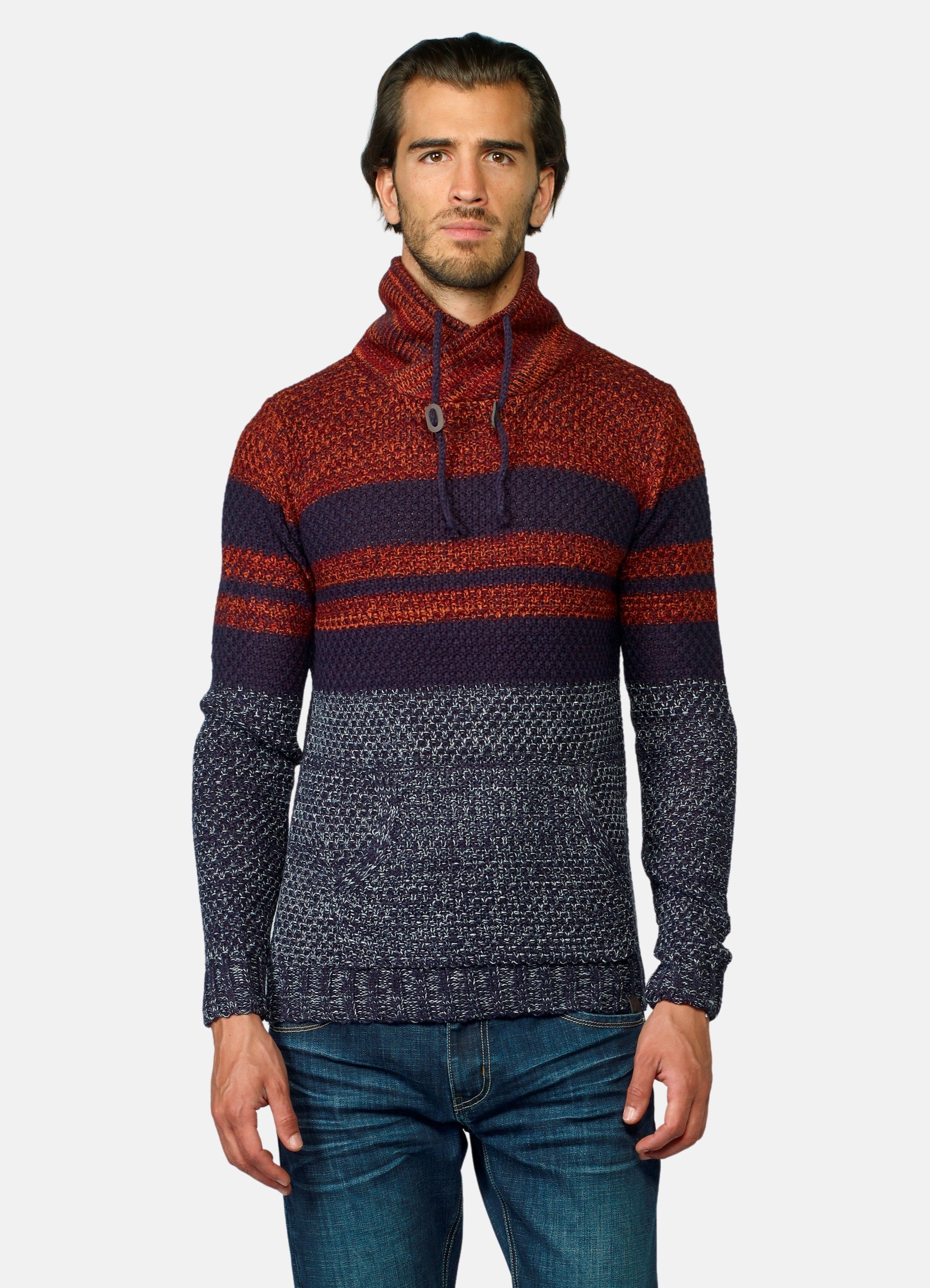 Jersey de rayas y efecto jaspeado