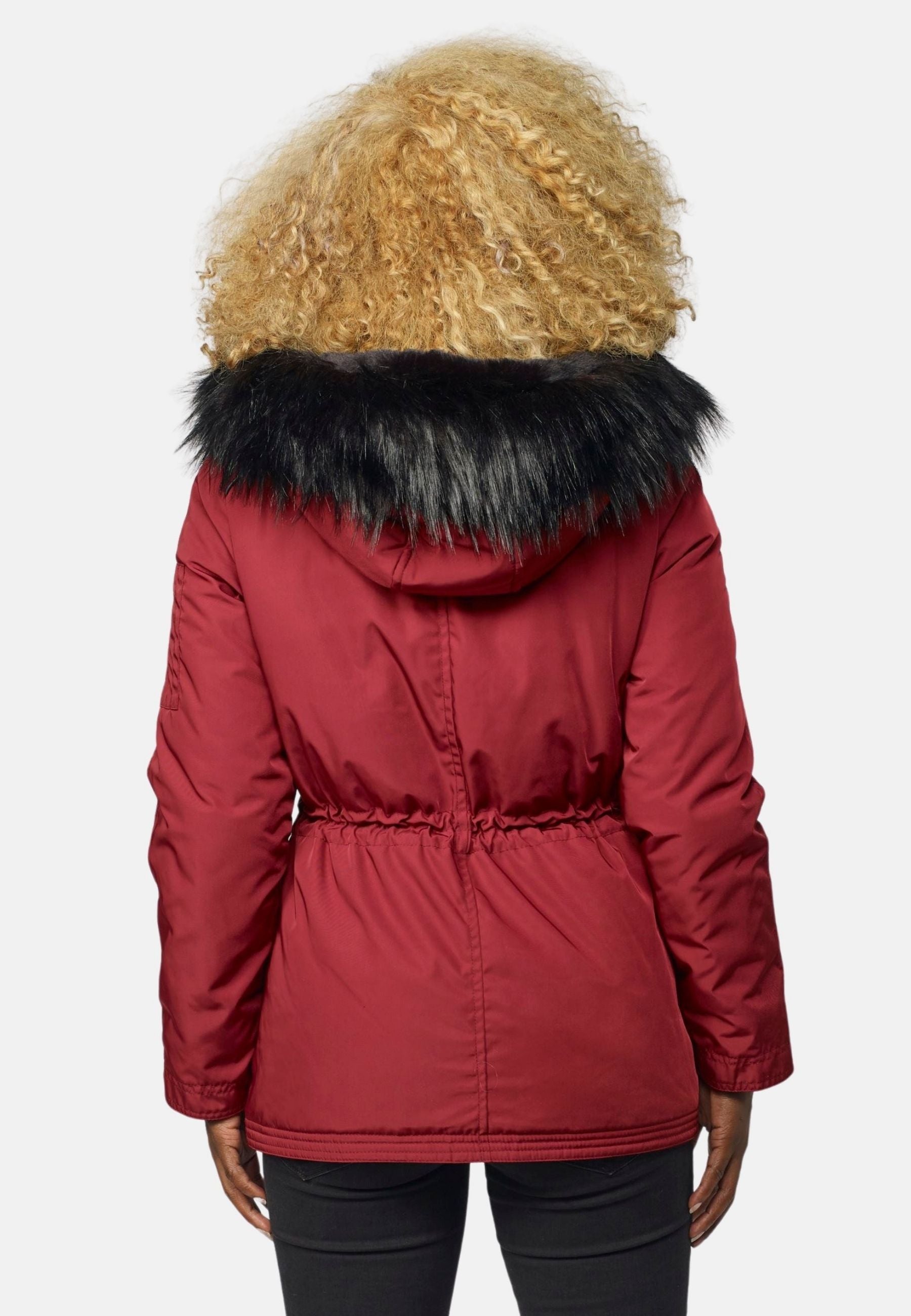 Jaqueta parka encoixinada curta per a dona