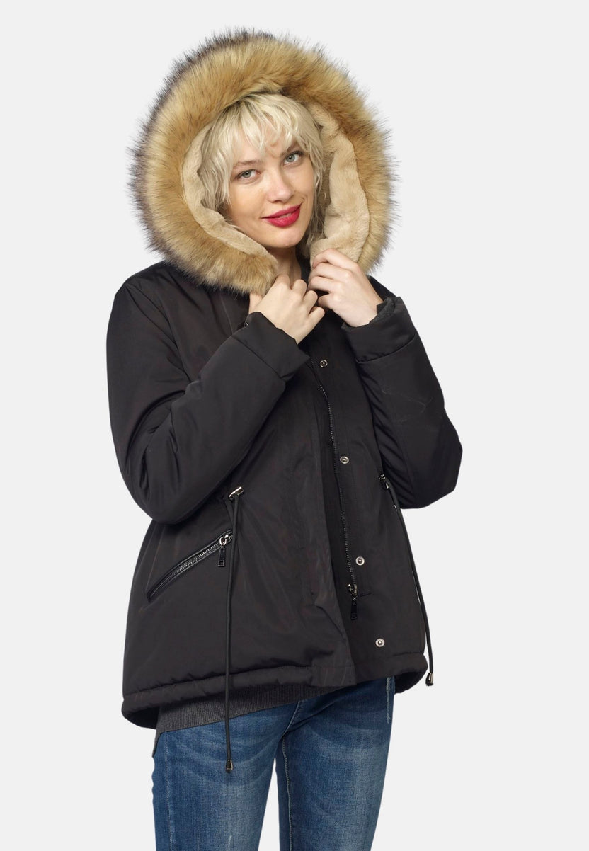 Doudoune courte type parka femme
