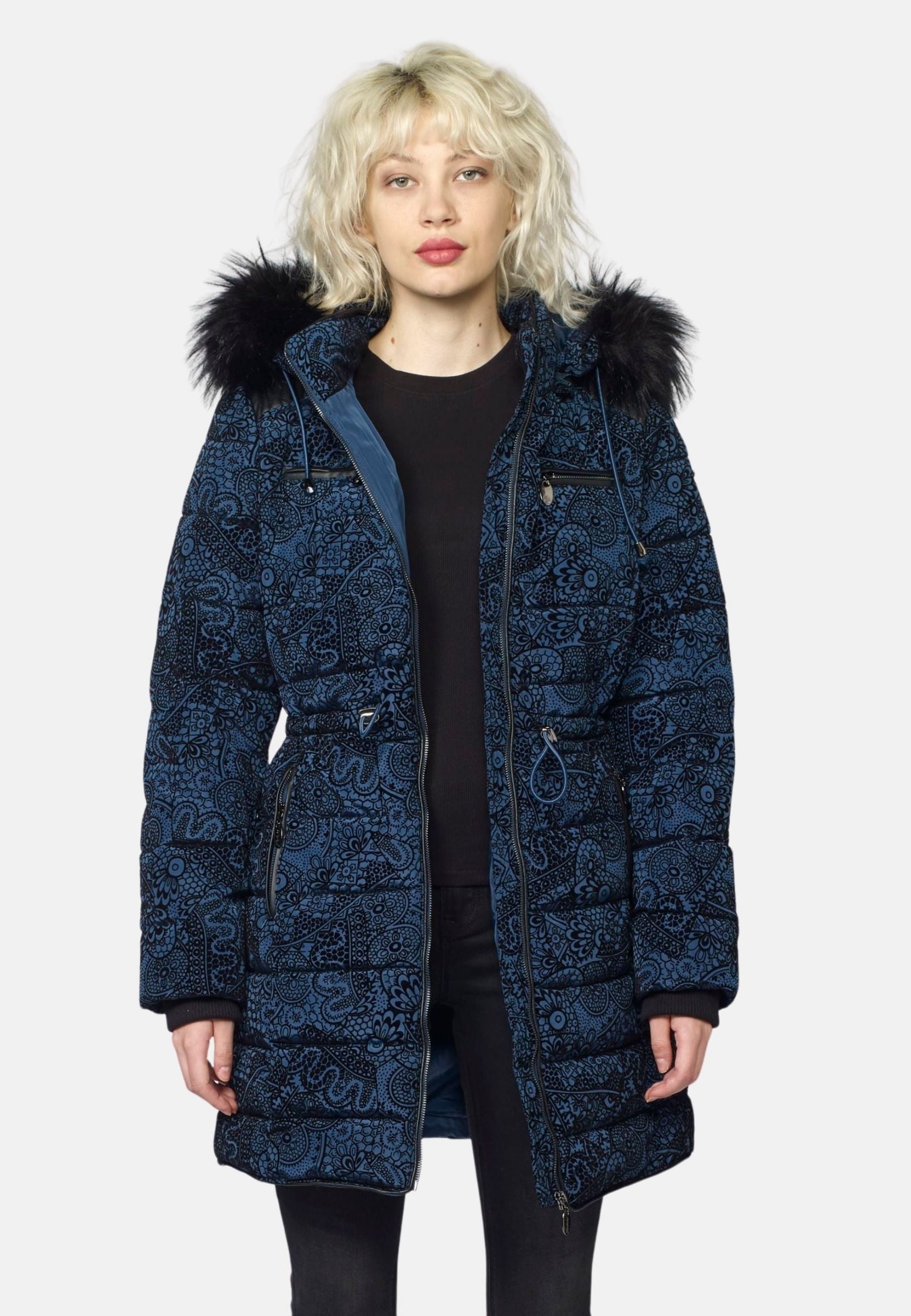 Anorak acolchado largo