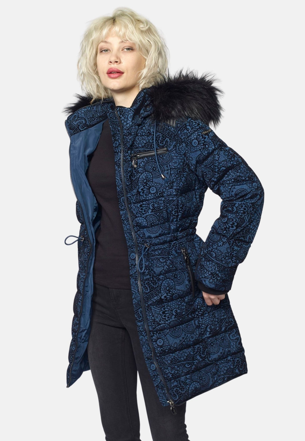 Anorak acolchado largo