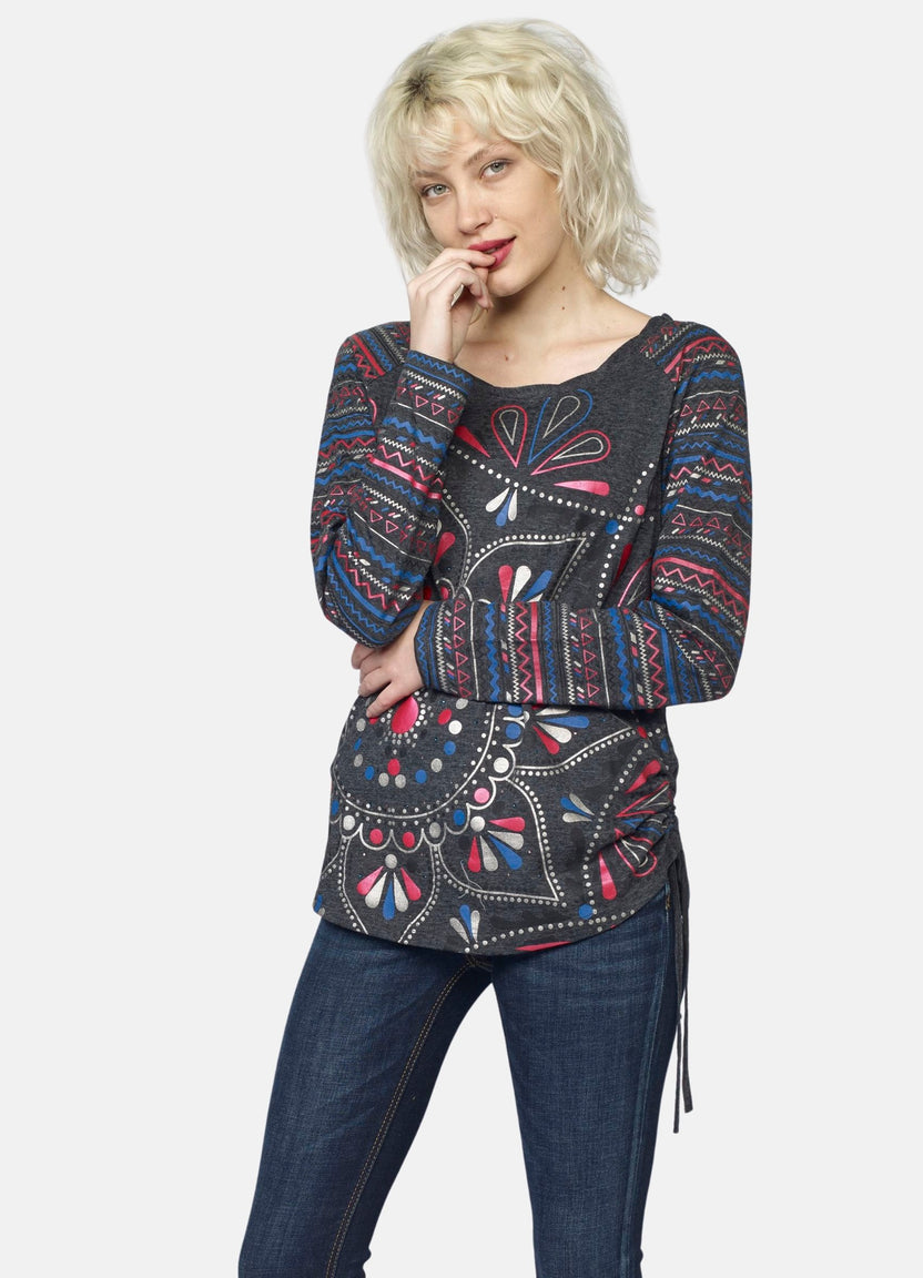 T-shirt con stampa laminata
