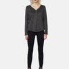 T-shirt da donna a manica lunga con dettagli in lurex