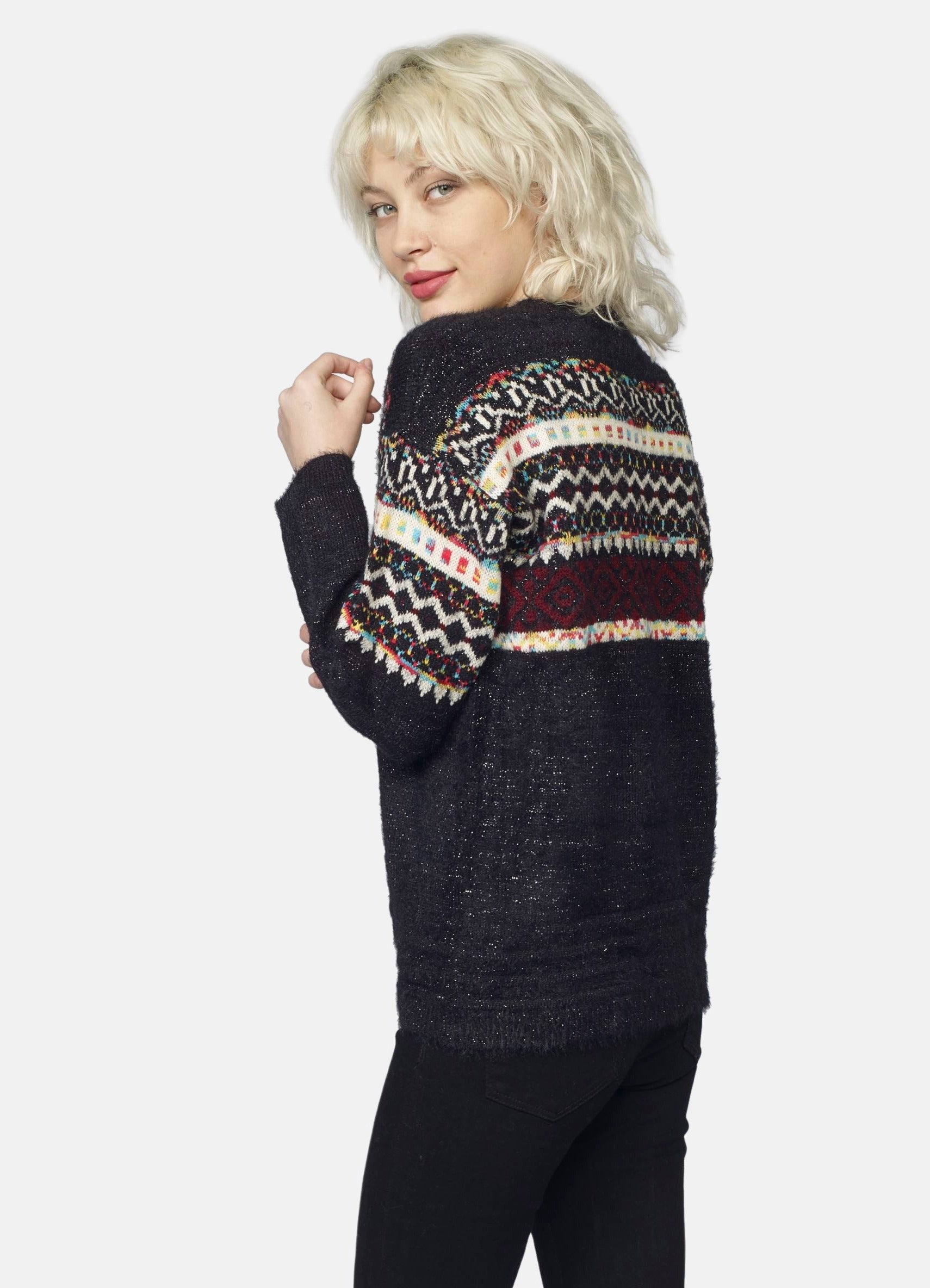 Jacquard print sweater