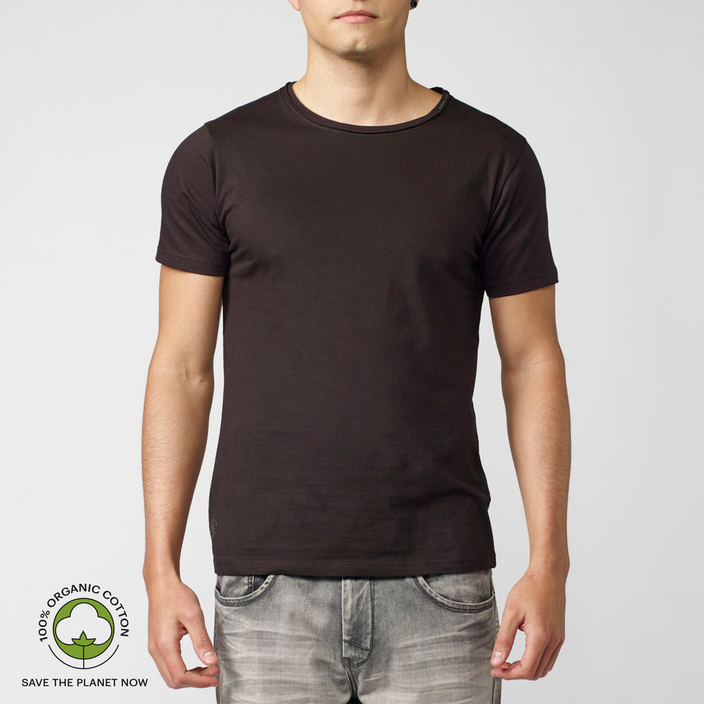 T-shirt manches courtes homme noir en coton bio - Koroshi 2111MC61