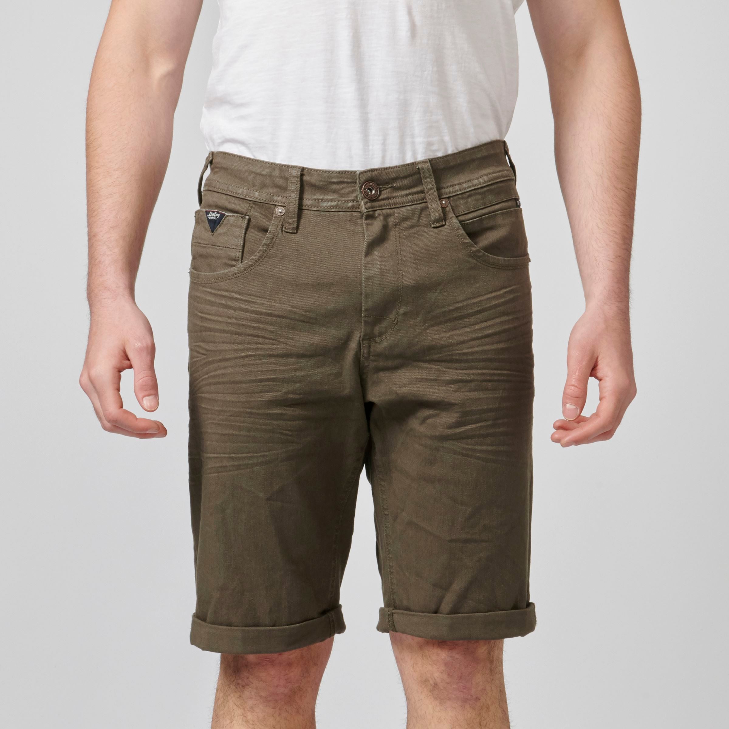 Bermuda denim stretch regular hombre oliva - Koroshi 2111PS01