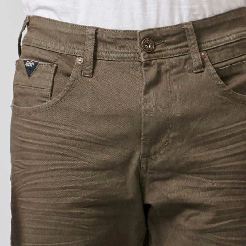 Bermuda denim stretch regular hombre oliva - Koroshi 2111PS01