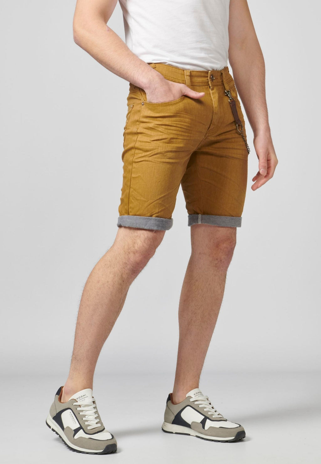 Bermuda denim stretch regular home ocre - Koroshi 2111PS02