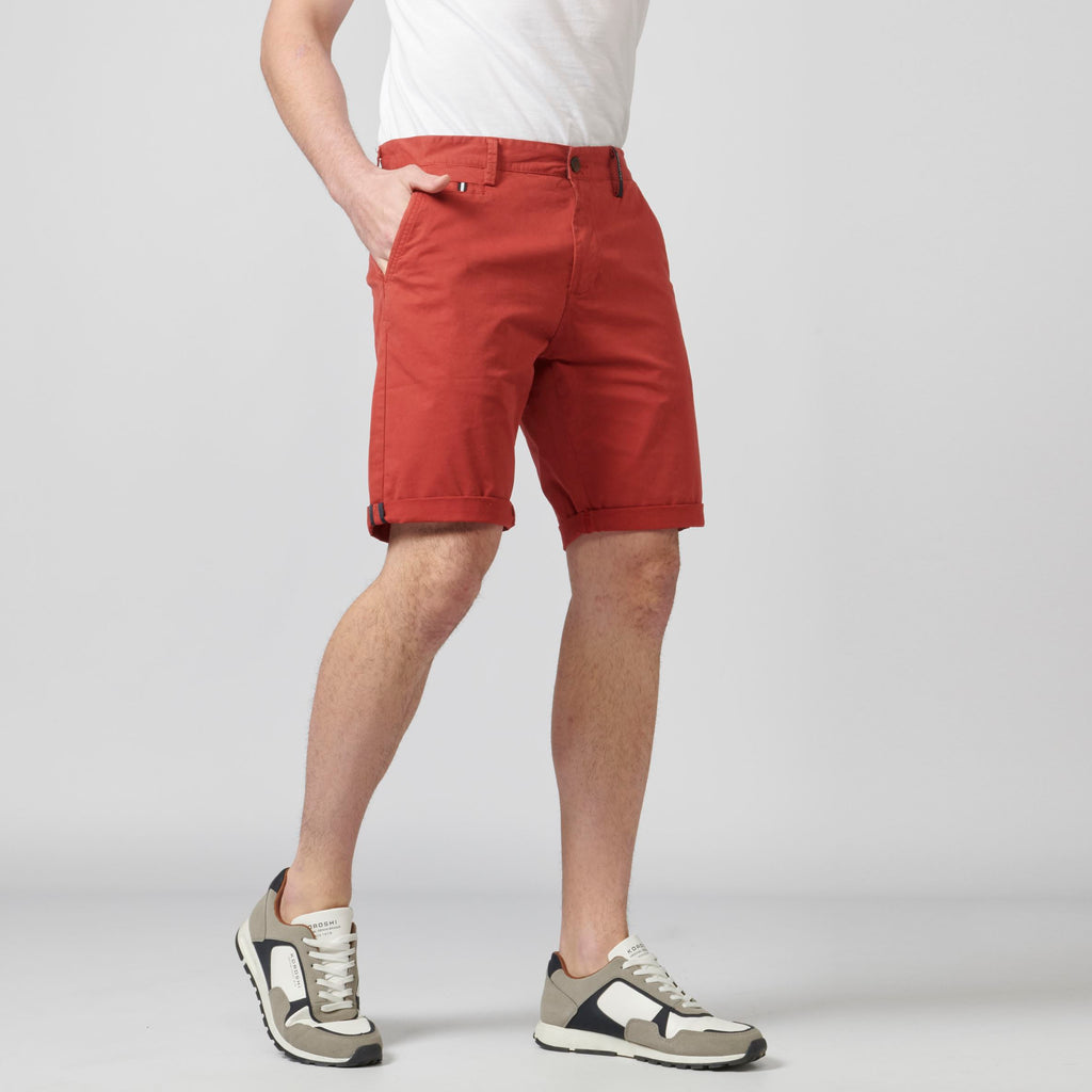 Pantalón corto chino algodón hombre marsala - Koroshi 2111PS06