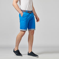Blaue Chino-Bermudashorts aus Stretch-Baumwolle für Herren – Koroshi 2111PS07