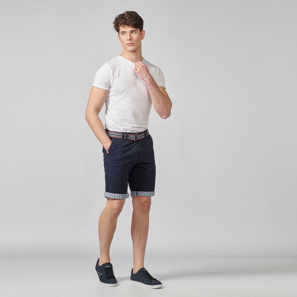 Bermuda chino algodón stretch hombre navy - Koroshi 2111PS07