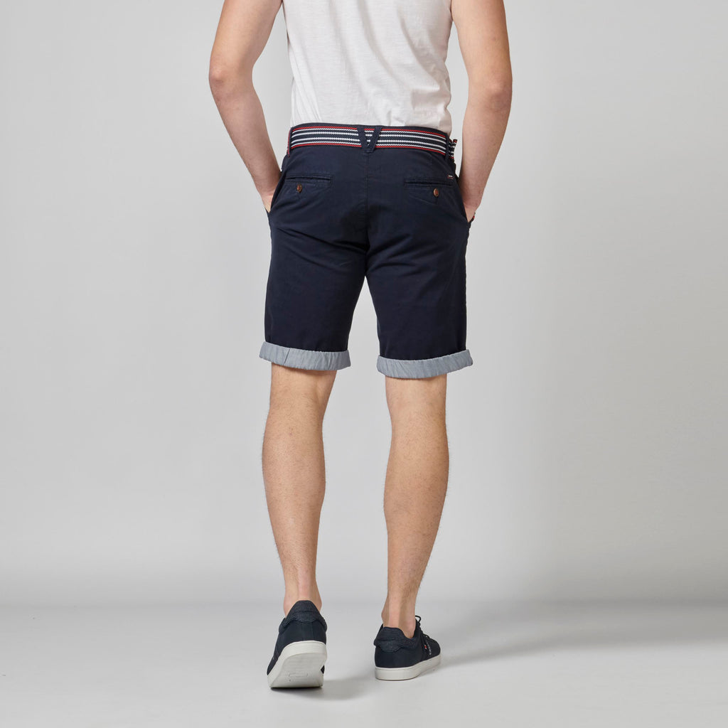 Bermuda chino algodón stretch hombre navy detalle bolsillo - Koroshi 2111PS07