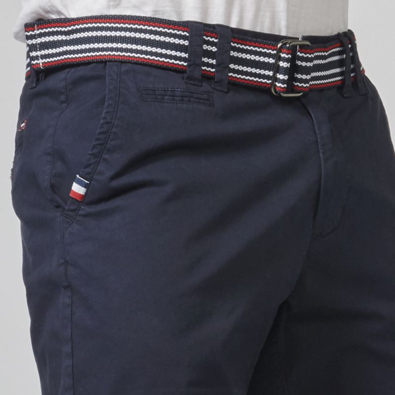 Bermuda chino algodón stretch hombre navy look completo - Koroshi 2111PS07