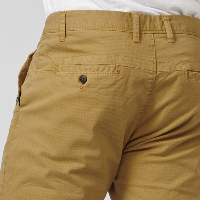 Short chino homme en coton stretch ocre - Koroshi 2111PS08