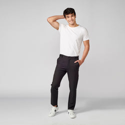Men's black bi-elastic fabric dress pants - Koroshi 2111PT05