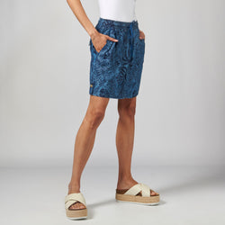 Gonna da donna stampa tropicale blu medio - Koroshi 2112FA62