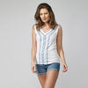 Top sans manches imprimé ethnique | style et confort