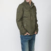 Men's Olive Cotton Long Sleeve Jacket | Casual Clothing